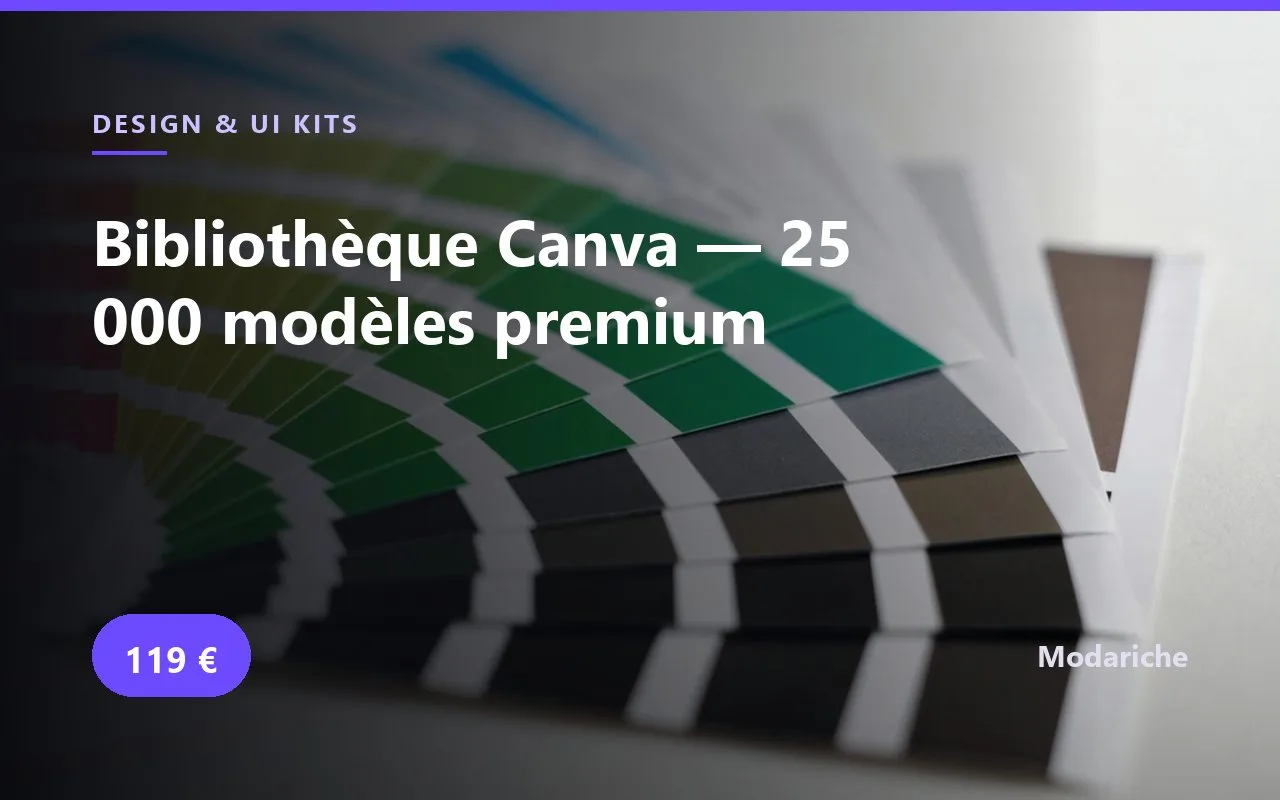 Bibliothèque Canva — 25 000 modèles premium