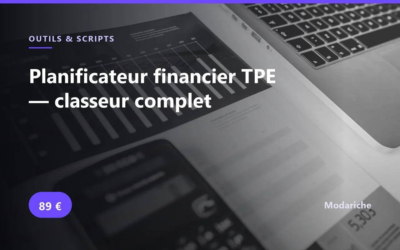 Planificateur financier TPE — classeur complet